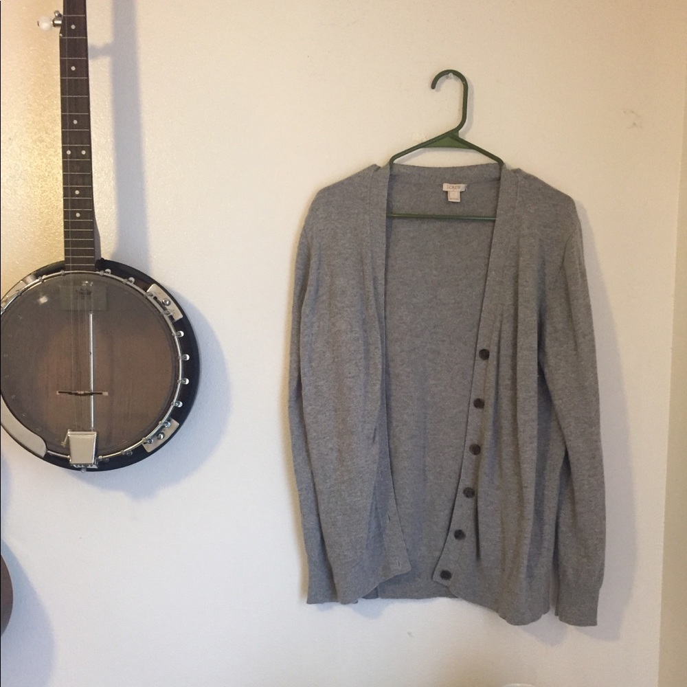 Gray J Crew Cardigan. Hardly worn.